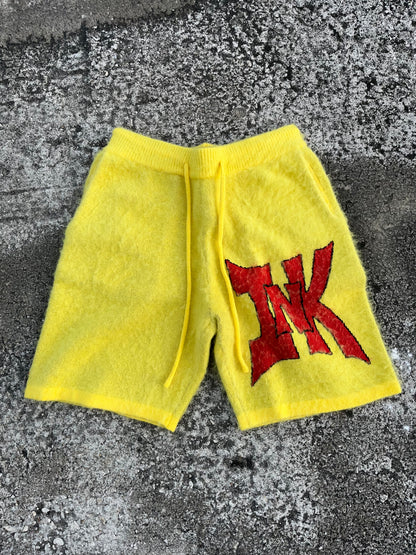 Yellow Mohair Shorts V1